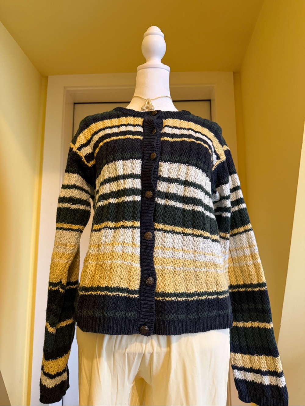 🌼 Christopher & Banks knit striped cardigan